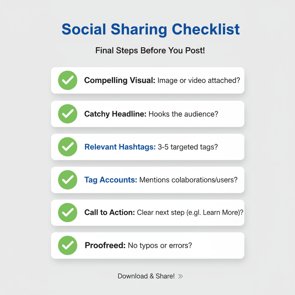 Social Sharing Checklist