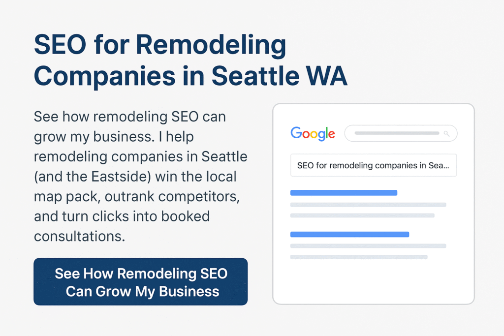 SEO for Remodeling Companies in Seattle WA