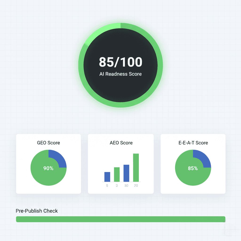 How to Use GEO Score as a Pre-Publish Checklist for New Content 5 The AI Readiness Score